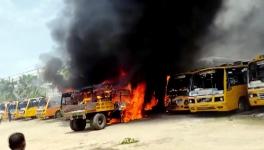 Rioters vandalise property of Sakthi International, Kallakurichi. Image: ANI