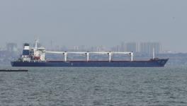 Cargo ship Razoni carrying 26000 tonnes of maize sailing from Odessa Port toward Bosphorus, Aug 1, 2022 