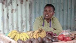 Josephine Oguta, a kiosk owner in Nairobi, says the cost of living has nearly doubled