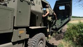 A HIMARS vehicle on deployment in Eastern Ukraine 