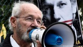John Shipton, Julian Assange's father, campaigns for his son's freedom