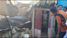The houses of five Muslim men accused of murdering a 30-year-old man in Dewas, Madhya Pradesh, on Diwali night being demolished.