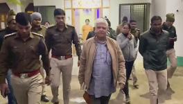 Damoh: Congress leader and former Madhya Pradesh minister Raja Pateria being arrested over his controversial remark about Prime Minister Narendra Modi, in Damoh, Tuesday, Dec. 13, 2022. (PTI Photo)