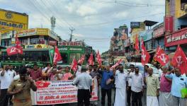 At the protest in Thuckalay, Kanyakumari. Image courtesy: Neelambaran A