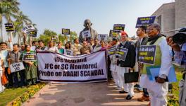 opposition protest adani issue in parliament