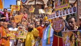 Members of Vishwa Sarva Sanatan Sangh previously protested against Swami Prasad Maurya. | Photo Credit: PTI