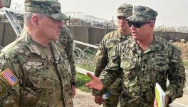 US Joint Chiefs Chair, General Mark Milley (L) paid an unannounced visit to a US military base in Northeast Syria, March 3, 2023
