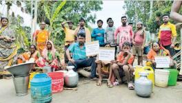 protest in chandrakona.