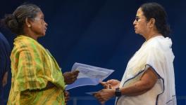 Kolkata: West Bengal Chief Minister Mamata Banerjee during a ceremony organised to give financial aid and appointment letters of state government jobs to family members of the victims of Balasore train accident on Wednesday, May 7, 2023. (PTI Photo)