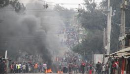 Protesters blockade a road in Kenya's Nairobi on July 12. Photo: Fred Mutune/Xinhua