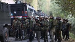Armed Army personnel on their way to the encounter site in Gandole, Kokernag in Anantnag District on Saturday.