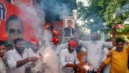 - Samajwadi Party workers celebrate the victory of party candidate Sudhakar Singh in the Ghosi constituency by-election, in Lucknow, Friday, Sept. 8, 2023. 