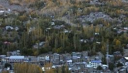 Leh-Ladakh city on afternoon light in fall.