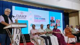 The Wire co-founder-editor Siddharth Varadarajan addresses the seminar ‘Gagging the Press: Freedom of Expressions vs Freedom after Expression in India Today’ in Thiruvananthapuram on Monday.