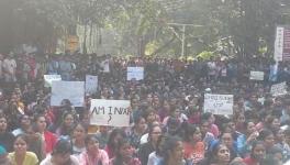 Protesting students alleged that ABVP members tried to disrupt their march and were violent. No arrests made by police even after 5 days.
