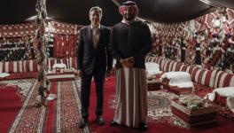 Saudi Crown Prince Mohammed bin Salman (R) met with US Secretary of State Antony Blinken in AlUla, January 8, 2023