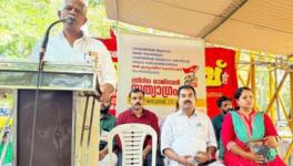 K N Gopinath, the state secretary of the CITU, inaugurated the protest of the NHM employees on January 22. 