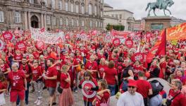 Nurses’ protest at the Christiansborg Castle Square, Copenhagen in 2021 demanding pay rises. The strike was one of several which have occurred across Europe in recent years to protest conditions in the sector. (Photo: via Danish Nurses' Organization)