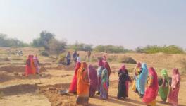MGNREGA workers working in Ramdevra (Photo - Rajender Soni)