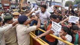 Thousands of contractual school teachers in Bihar, locally known as Niyojit Shikshaks took to the streets and staged a protest in Patna on Tuesday