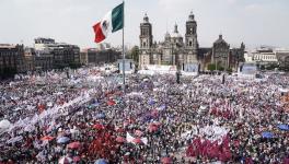 The Zócalo in Mexico City was overflowing with people for the presidential campaign launch of Claudia Sheinbaum. Photo: Claudia Sheinbaum