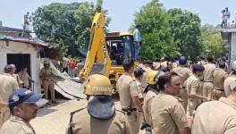 Houses of accused Muslims in the murder of a local BJP set on fire by Hindutva mob in Bairagiwala village under Sahaspur police station of Dehradun district.