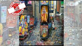 Photo of Hindu deity Ram on New York’s Times Square billboards is manufactured