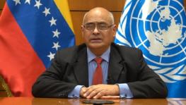 Venezuela’s Health Minister Carlos Alvarado addresses the 74th World Health Assembly