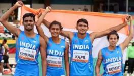 Indian mixed relay quartet at U20 World Championships