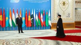 Iran’s President Ebrahim Raisi (R) participated in the Shanghai Cooperation Organisation summit in Dushanbe on Sept 16-17, 2021