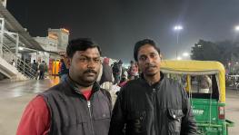 Ram Pathak in black full sleeves jacket at the Gorakhpur railway station