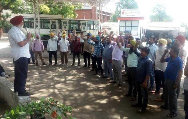 Punjab Roadways Employees protest
