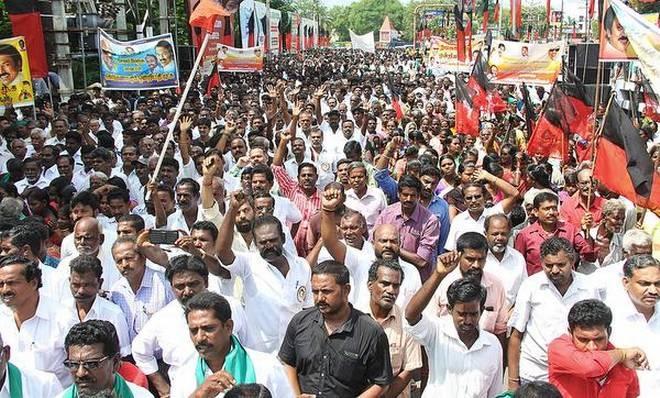 Protest Against Salem-Chennai Green Corridor