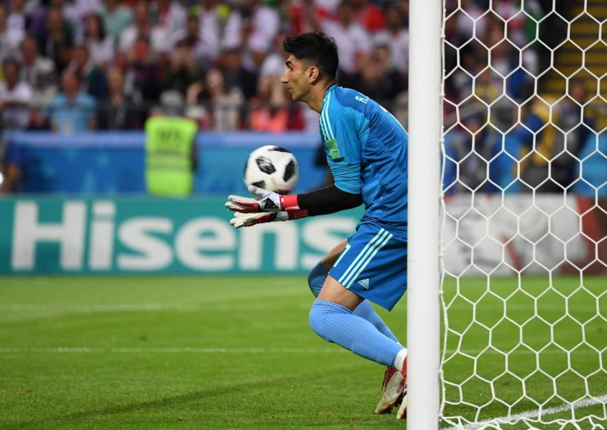 Iran football team goalkeeper Alireza Beiranvand at FIFA World Cup