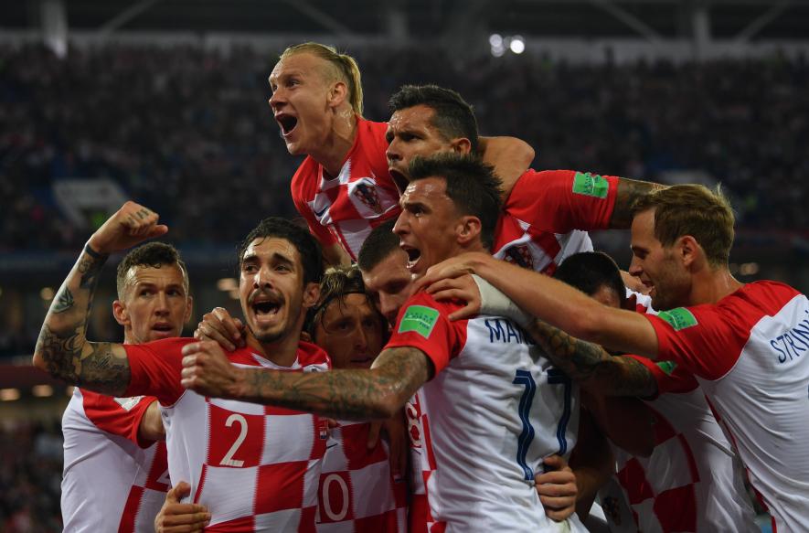 Croatia football team players at FIFA World Cup.