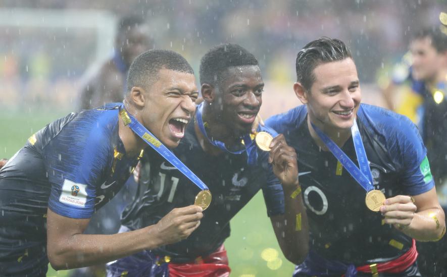 France's Kylian Mbappe FIFA World Cup medal
