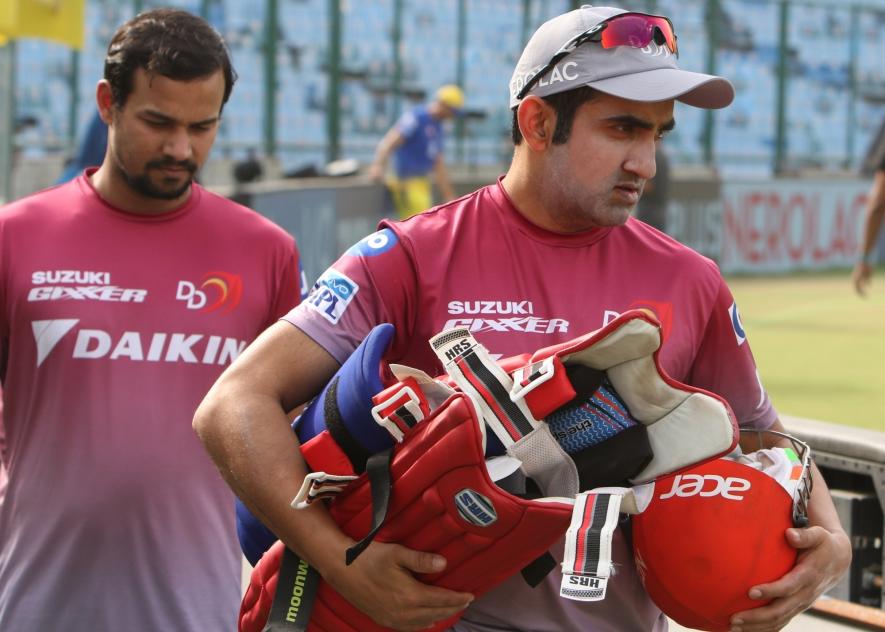 Gautam Gambhir plays for Delhi Ranji team