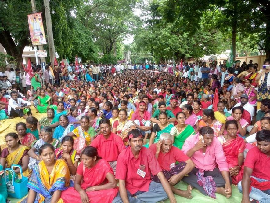 Protest against Polavaram Project in Andhra Pradesh