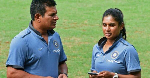 Tushar Arothe and Indian women's cricket team skipper Mithali Raj.