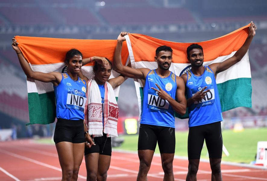 Indian 4x400m relay team at Asian Games 2018