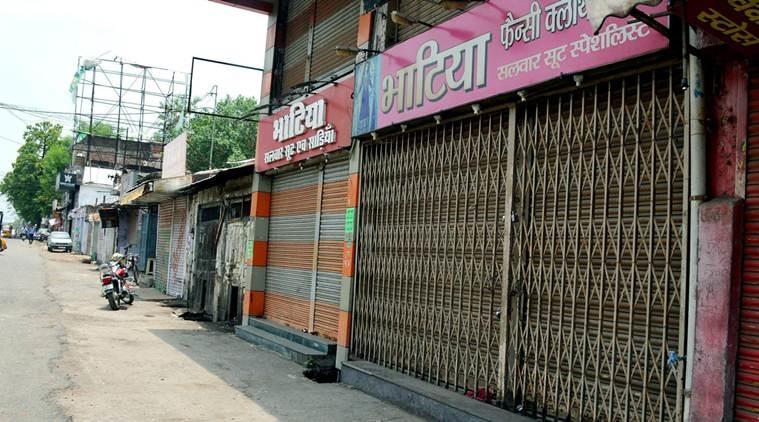 Shops shut down during a bandh call in Madhya Pradesh