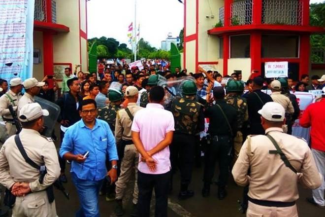 manipur university general strike