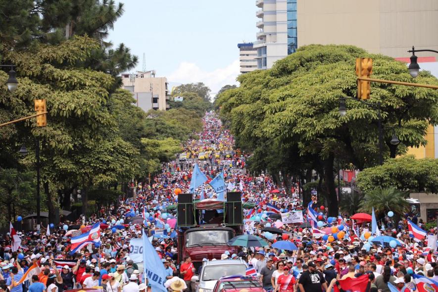 National March on September 13 in San José as part of the National Indefinite Strike. Photo Credit: El Mundo Costa Rica 