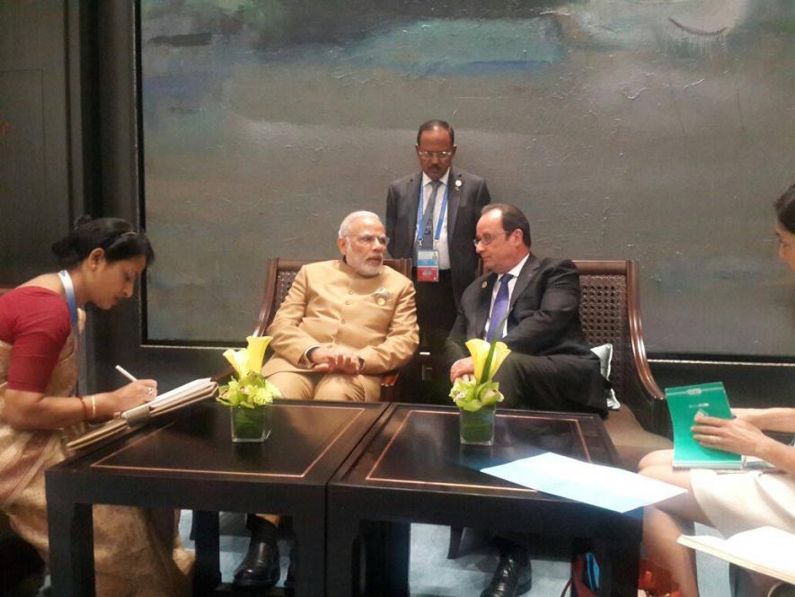 Modi and Hollande at G20