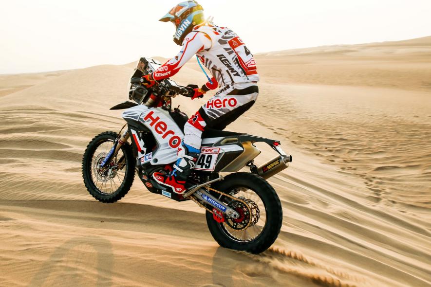 CS Santosh at Dakar Rally
