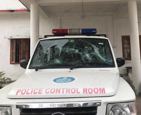 Police Vehicle Damaged by Army in Arunachal Pradesh