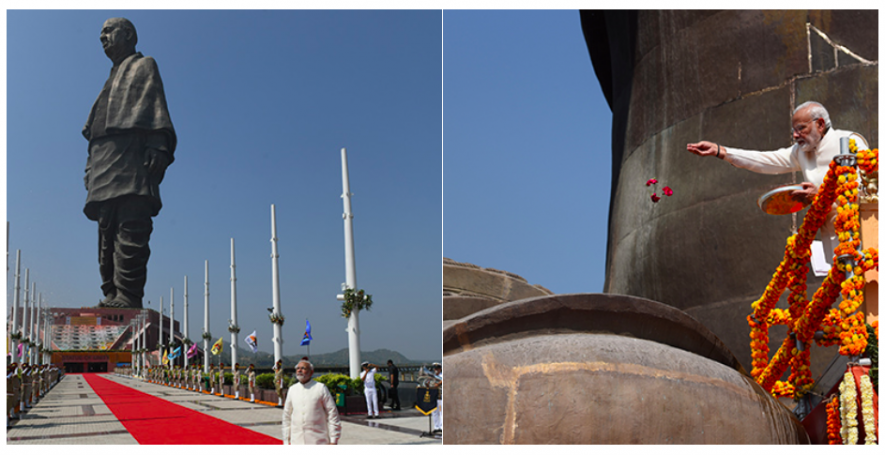 Modi at Statue of Unity