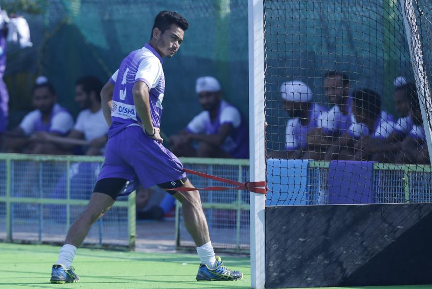 Kothajit Singh Khadangbam of Indian hockey team at FIH Men's Hockey World Cup