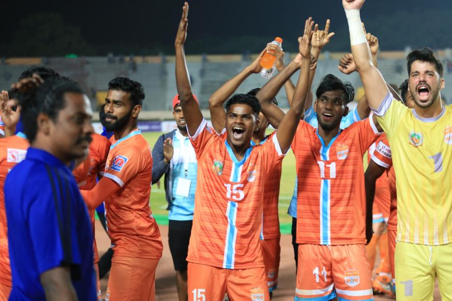 Chennai City FC players after I-League match vs Gokulam Kerala FC