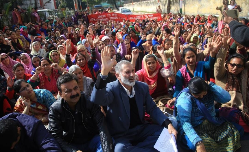 Haryana Anganwadi Workers Stage Region-wise Protests for Long Pending Demands